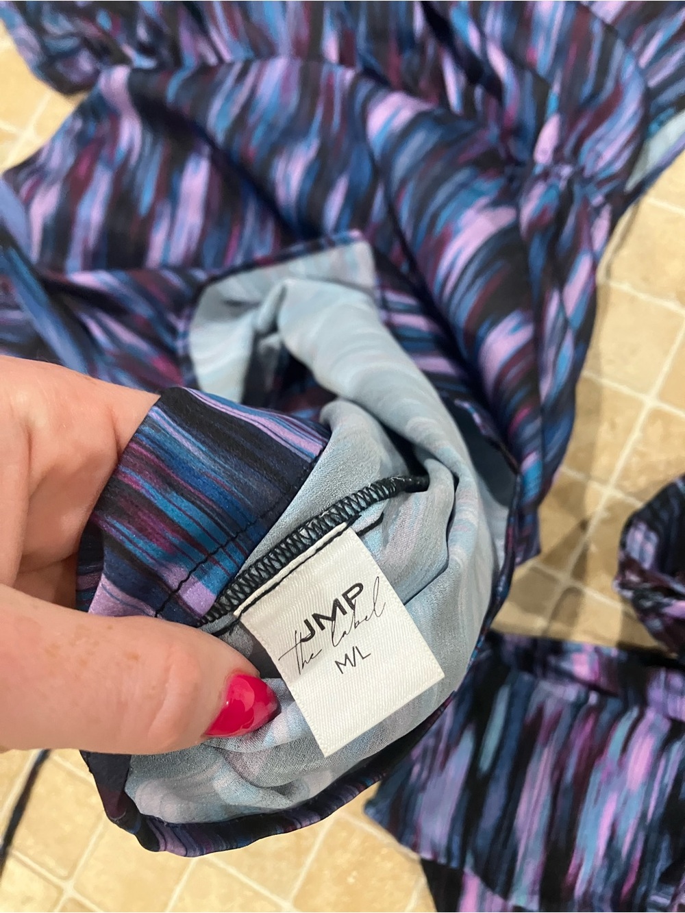 JMP the Label Blue & Purple Print Bikini & Coverup - Picture 9 of 11